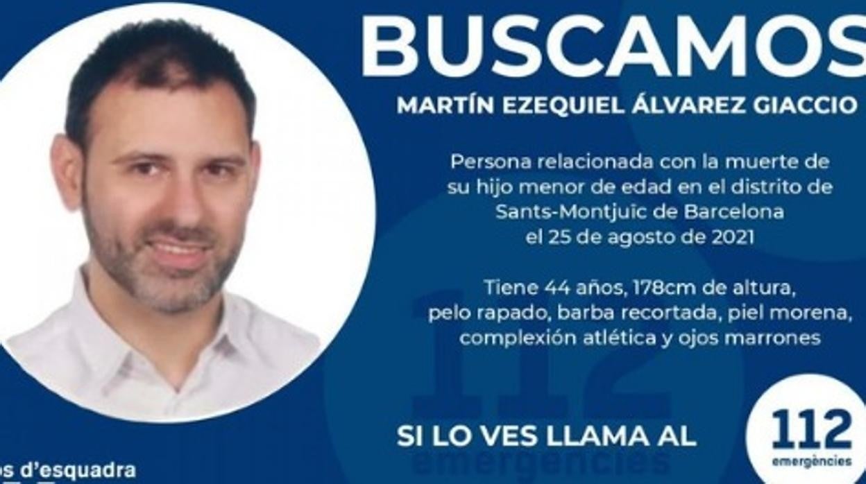 Los Mossos piden colaboración ciudadana para localizar al hombre que mató a su hijo en un hotel de Barcelona