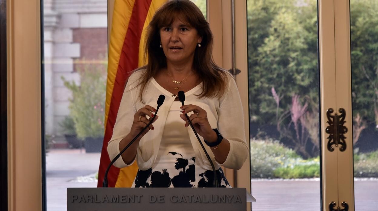 Laura Borràs, en el Parlament de Cataluña