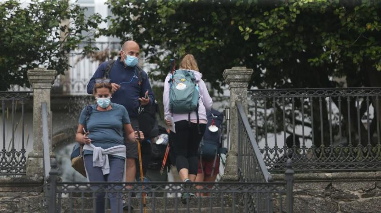 Peregrinos en Santiago, esta semana