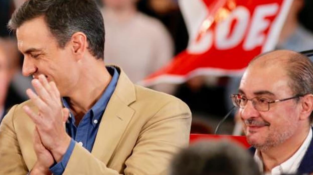 Pedro Sánchez y Javier Lambán, en una imagen de archivo