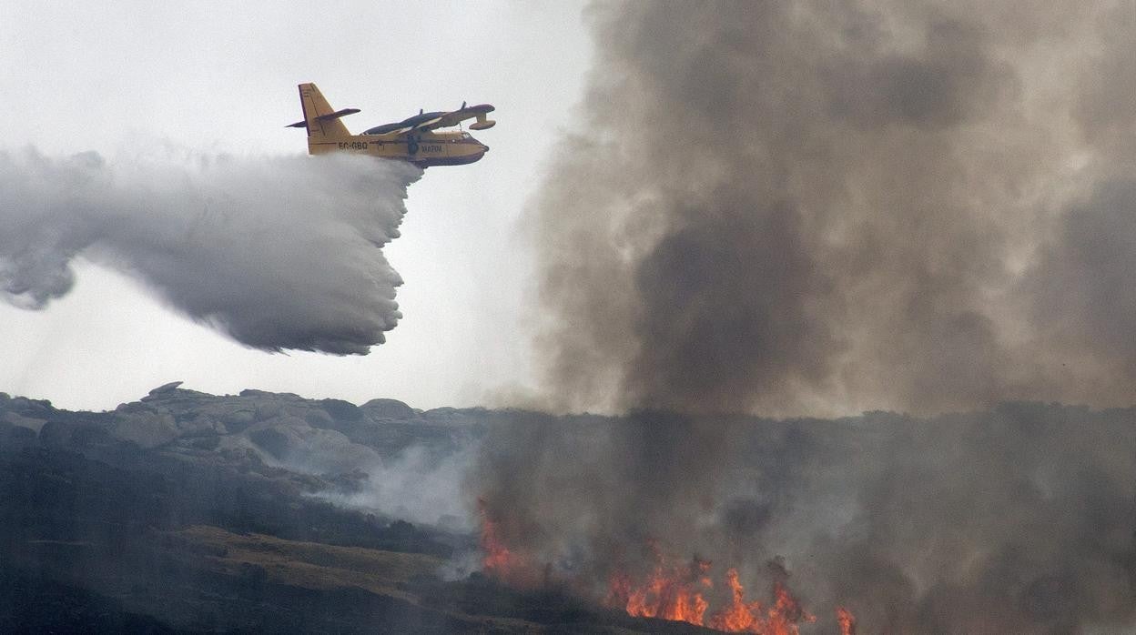 Incendio de Navalacruz, en una imagen de archivo