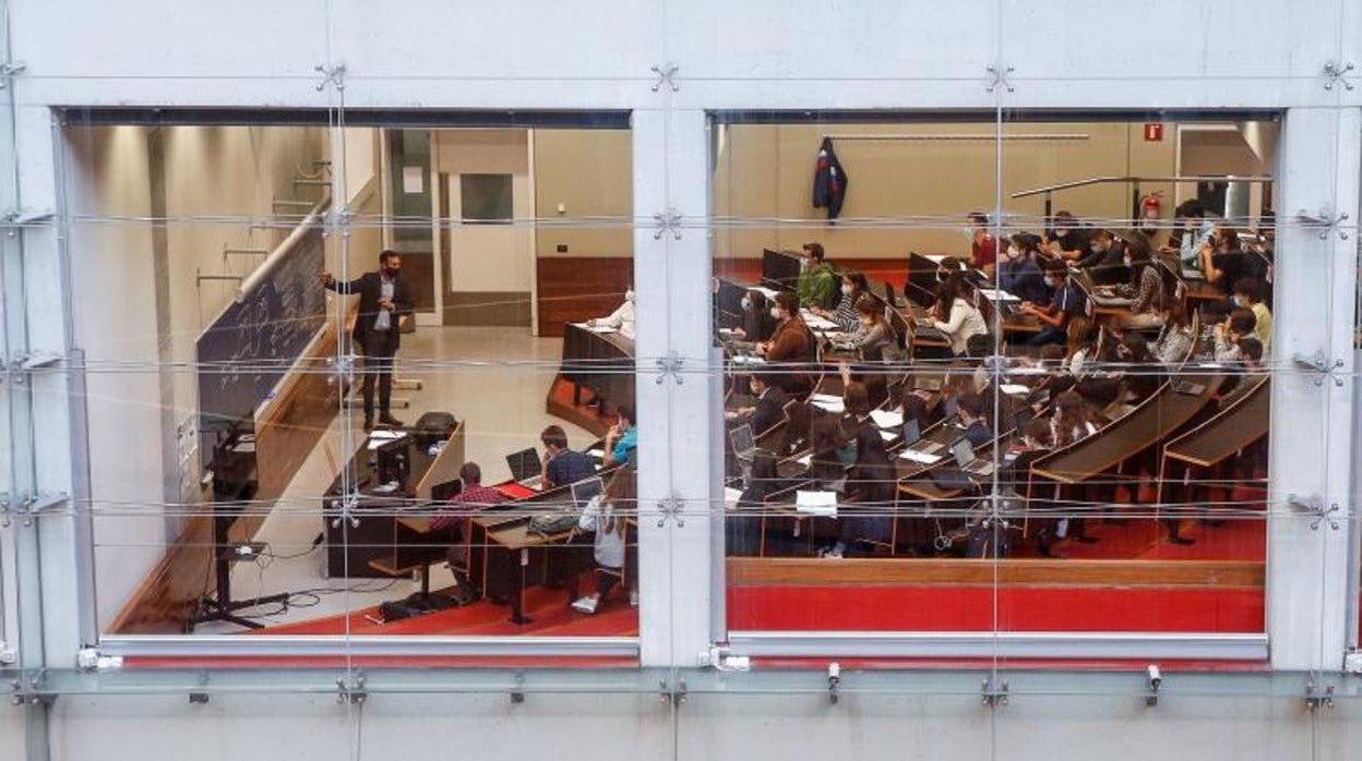 Aula de la Universidad Pompeu Fabra