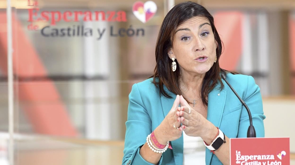 La socialista Ana Sánchez, ayer en Burgos