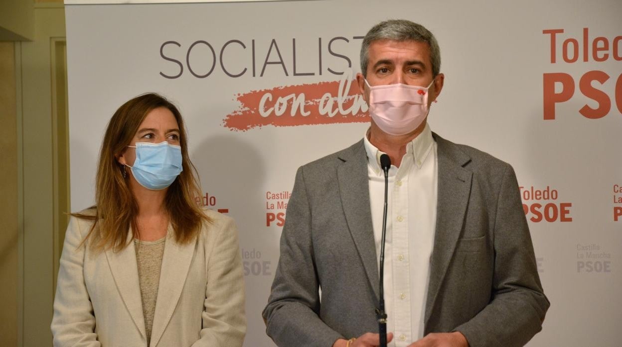 Esther Padilla y Álvaro Gutiérrez, durante la convención precongresual celebrada en Toledo