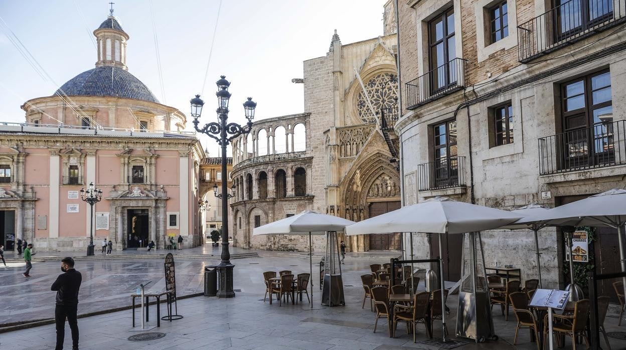 Imagen de archivo de la plaza de la Virgen de Valencia