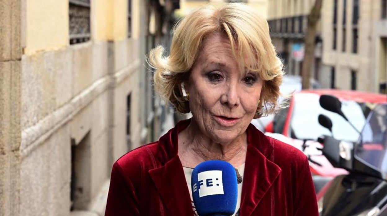 La expresidenta de Madrid Esperanza Aguirre