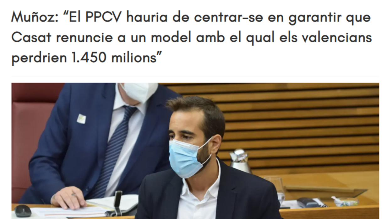 El PSPV tira de traductor al valenciano y convierte al líder del PP en Pablo «Casat»