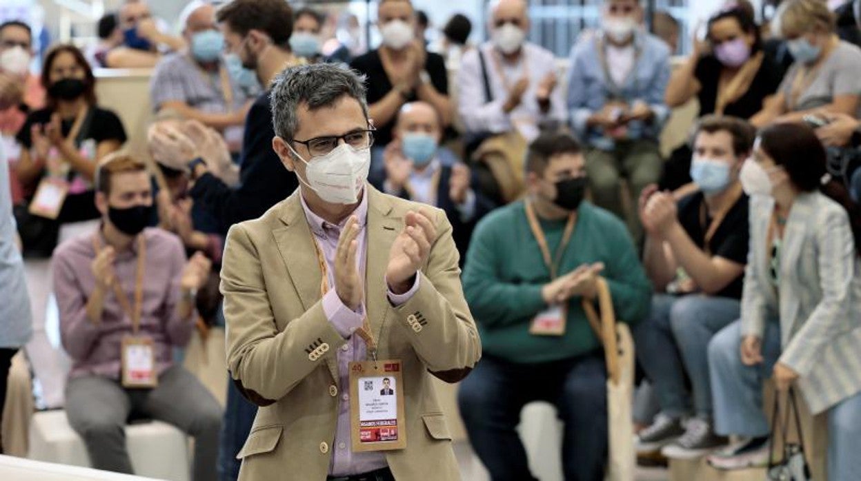 Félix Bolaños, ayer, en el 40 Congreso del PSOE