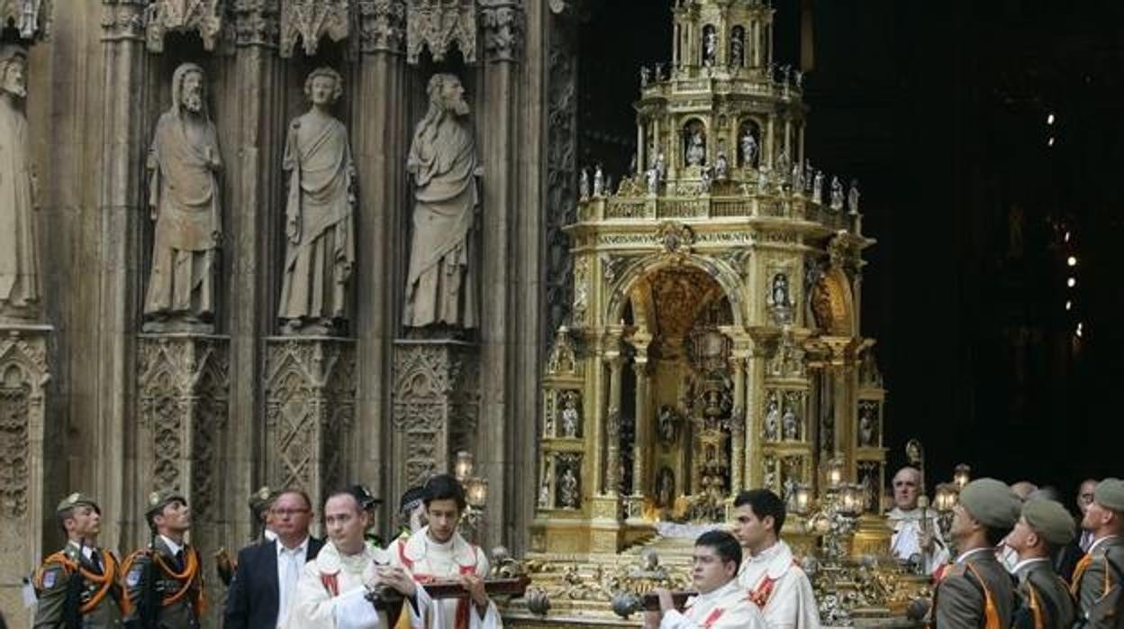 Imagen de la procesión del Corpus Christi en Valencia