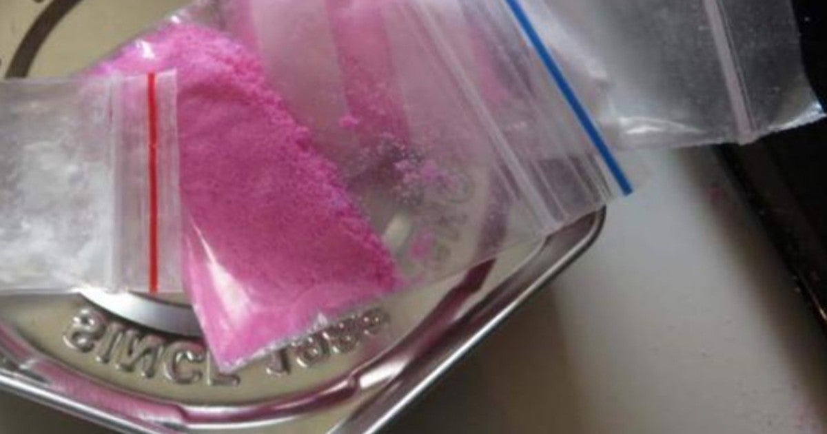 Paquetes con cocaína rosa