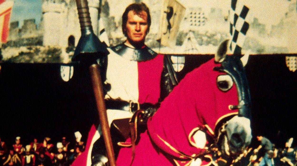 Charlton Heston durante el rodaje de 'El Cid'