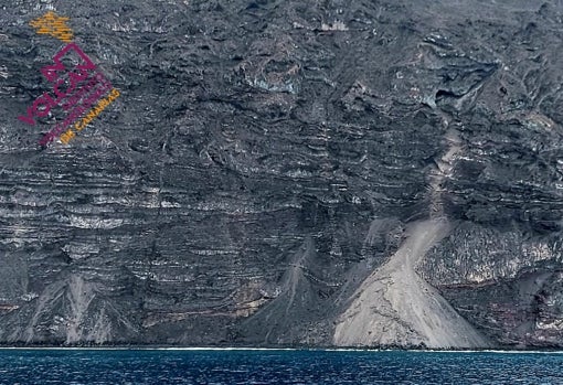 Derrumbe del acantilado en la costa oeste de La Palma