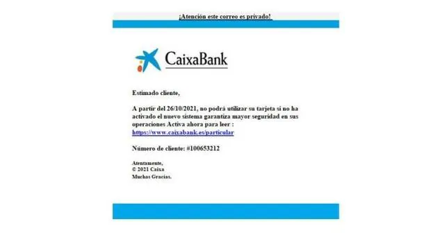 Alertan de un intento de estafa masivo a los clientes de Bankia afectados por la fusión con Caixabank