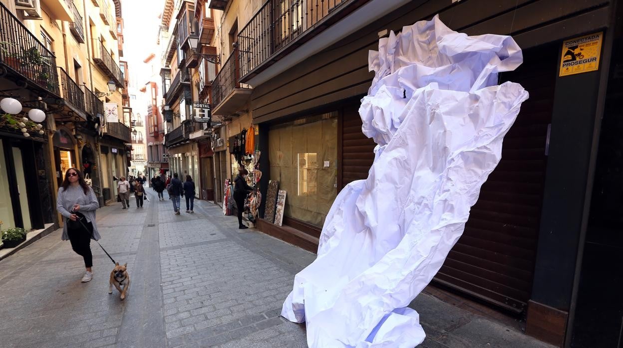 Una de las creaciones en la calle Comercio