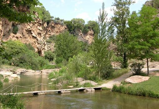 Paraje del Salto de la Novia en una imagen difundida por el Ayuntamiento de Navajas