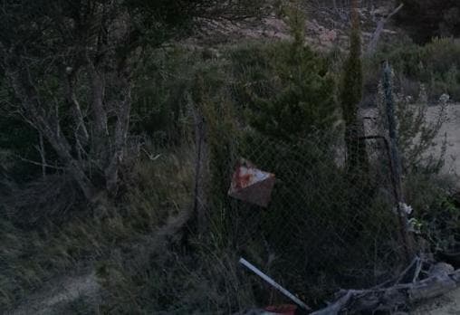 Imagen de la fosa en la que fueron hallados los cadáveres de las niñas de Alcàsser