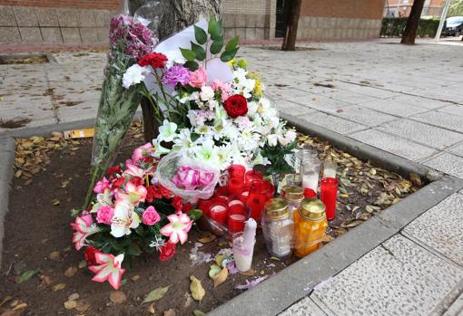 Altar levantado en memoria de Pompi