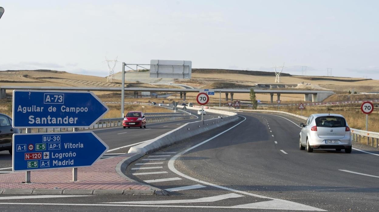 Acceso a la autovía A-73 en Burgos