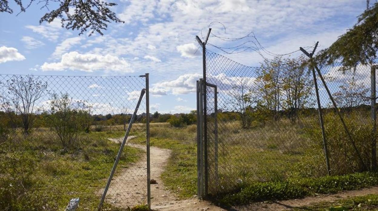 Parcela de la antigua cárcel de Carabanchel, donde comenzarán los trabajos de desbrozado para realizar catas arqueológicas