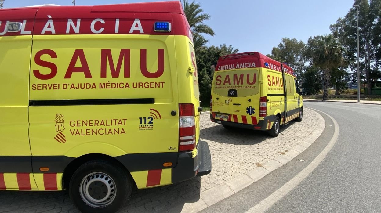 Imagen de archivo de ambulancias del SAMU