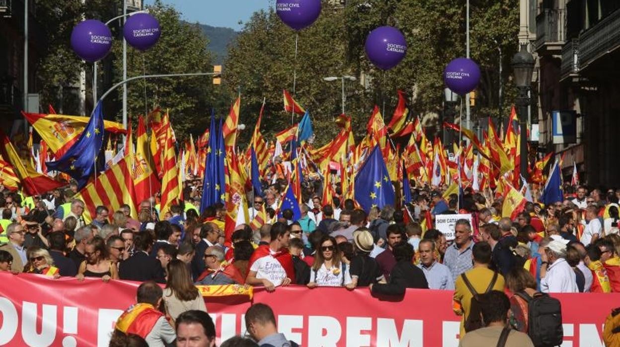 Manifestación por la unidad de España, el 8 de octtubre de 2017