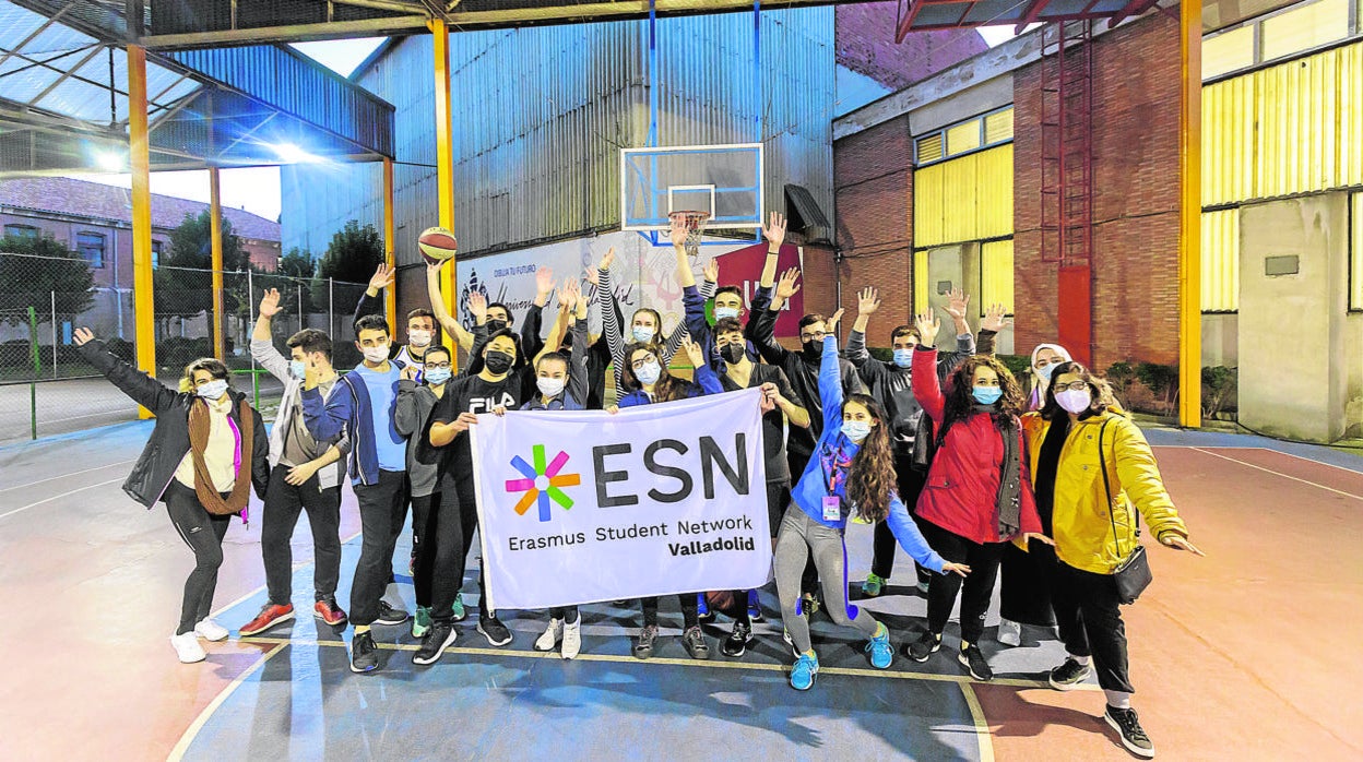 Un grupo de estudiantes Erasmus, en Valladolid