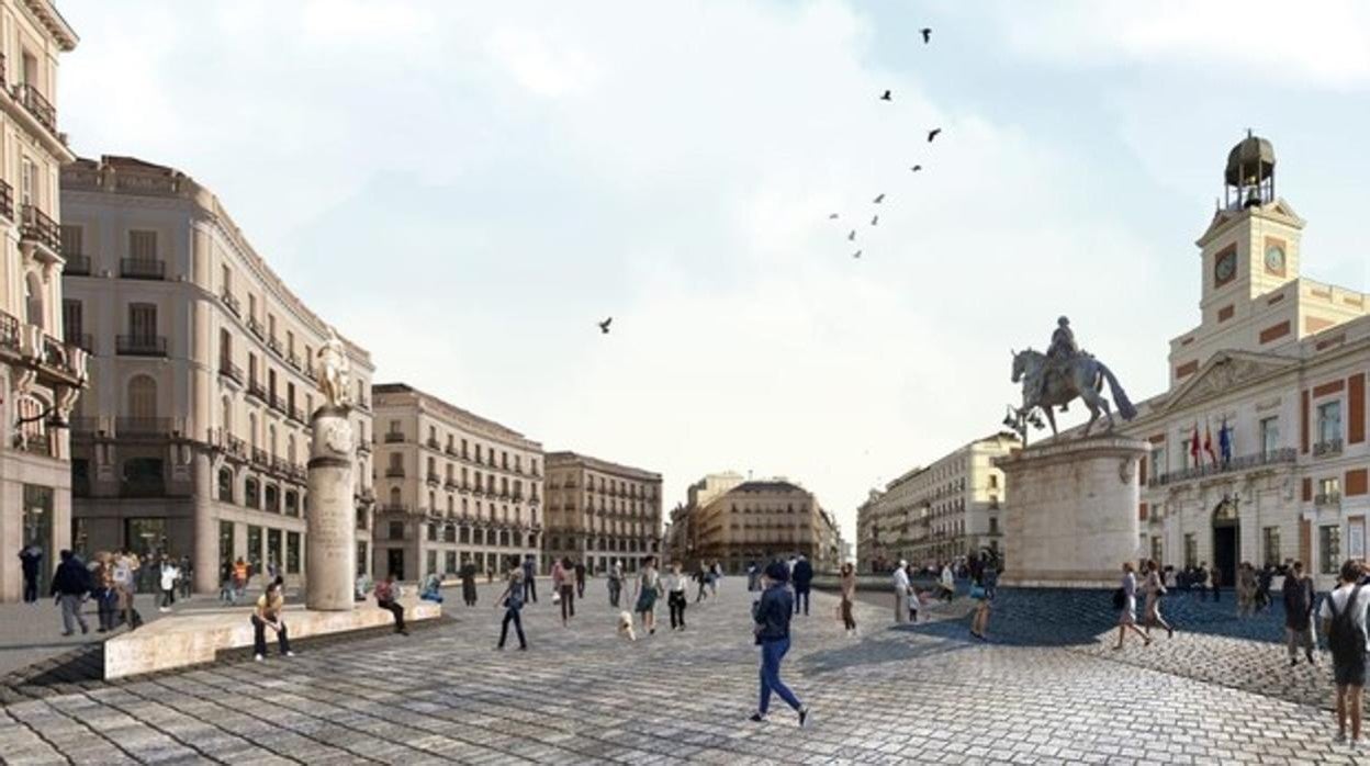 Recreación de la Puerta del Sol tal y como está planteado en el nuevo diseño
