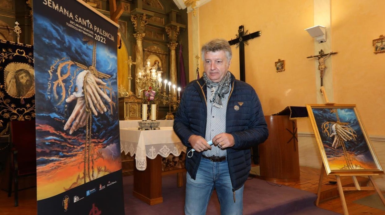 Las manos atadas de Jesús de la Sentencia en su camino al calvario, cartel de la Semana Santa de Palencia 2022