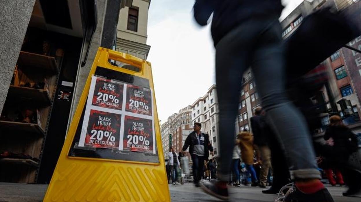 Imagen de archivo del centro de Madrid en el Black Friday