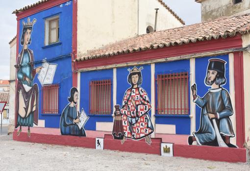 El mural pintado que se puede contemplar en la Puerta de Toledo, en Ciudad Real