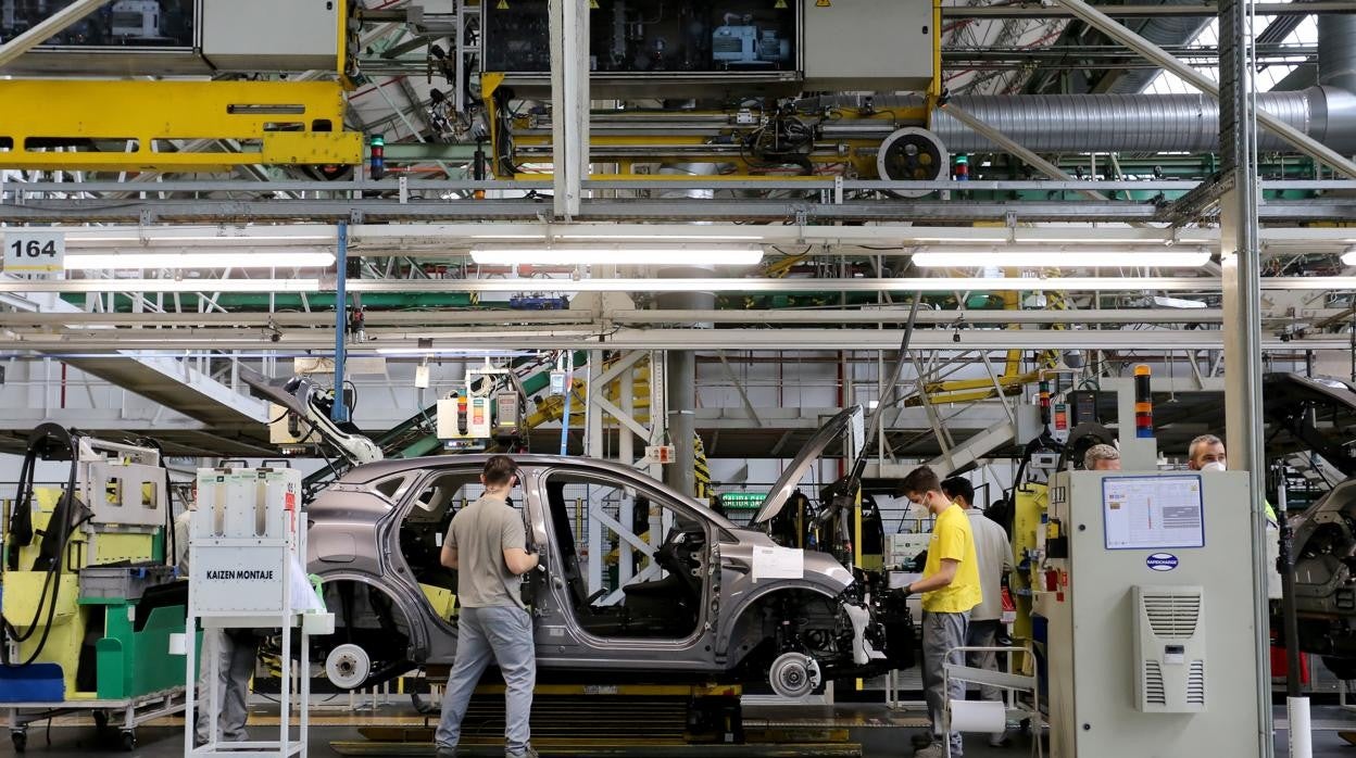 Cadena de montaje en la factoría de Renault en Valladolid