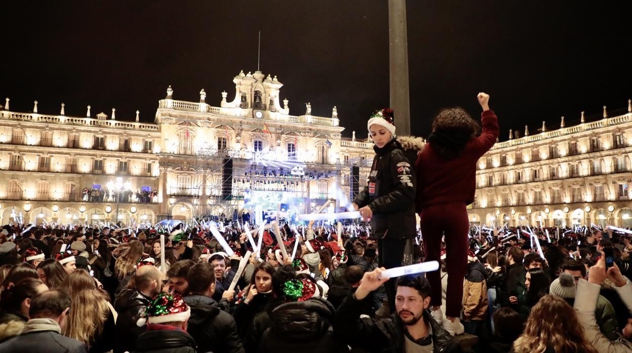 Imagen de la última Nochevieja Universitaria celebrada en Salamanca en 2019