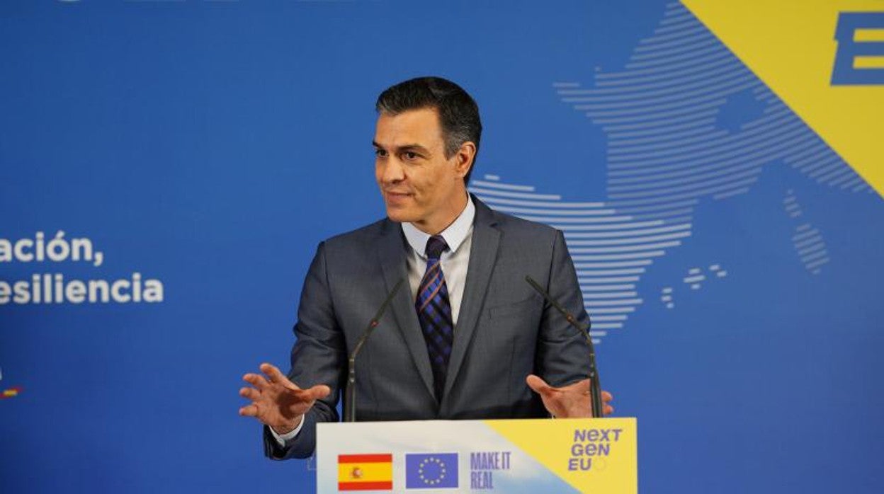 Pedro Sánchez durante la aprobación del Plan de Recuperación Transformación y Resiliencia