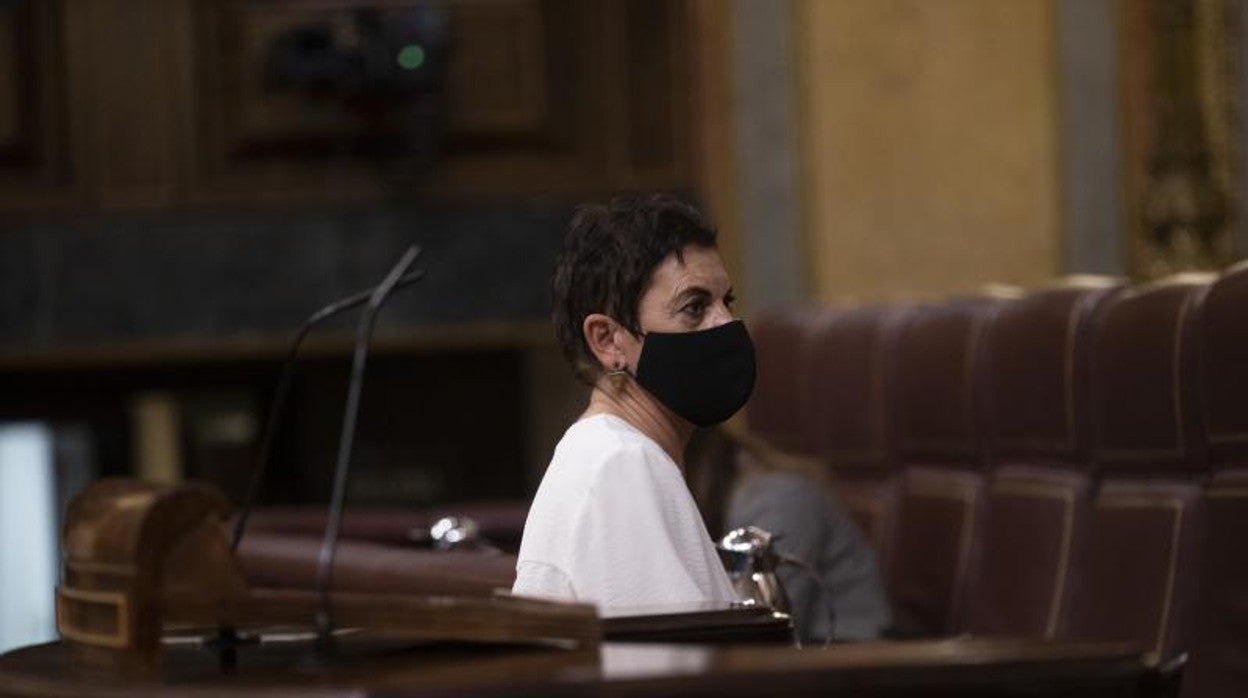 La portavoz de EH Bildu en el Congreso, Mertxe Aizpurua, ayer en el Congreso de los Diputados