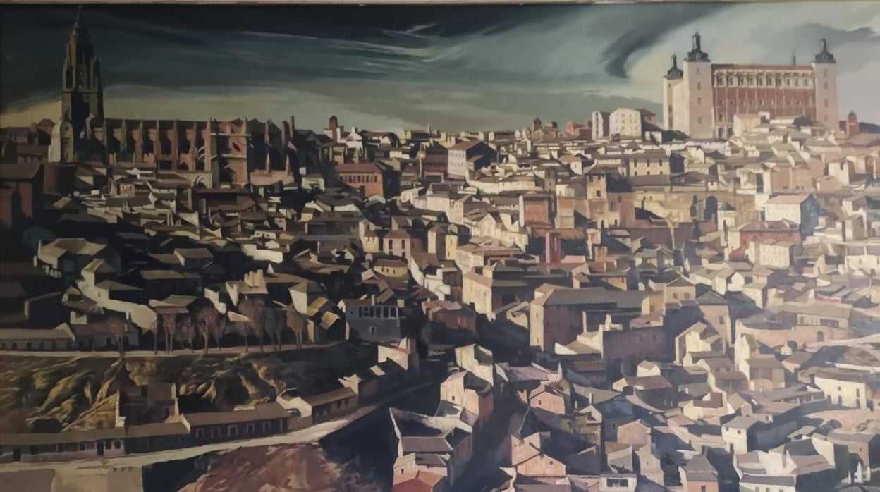 Gran vista de Toledo por el pintor vasco Santiago Uranga'