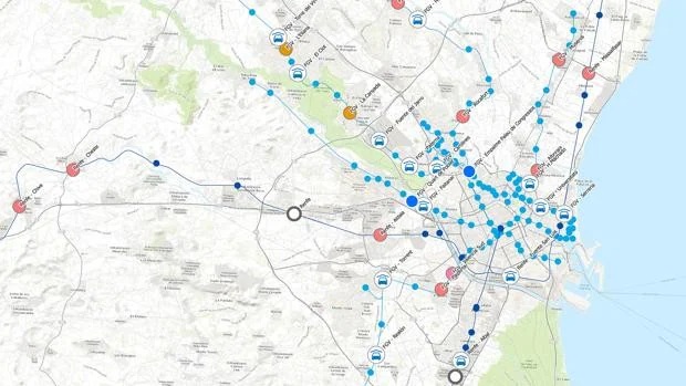 El área metropolitana de Valencia tendrá el triple de plazas de aparcamiento junto al metro y al tren