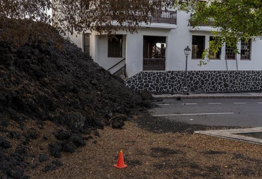 Colada 8 en su entrada en La Laguna, donde quedó parada