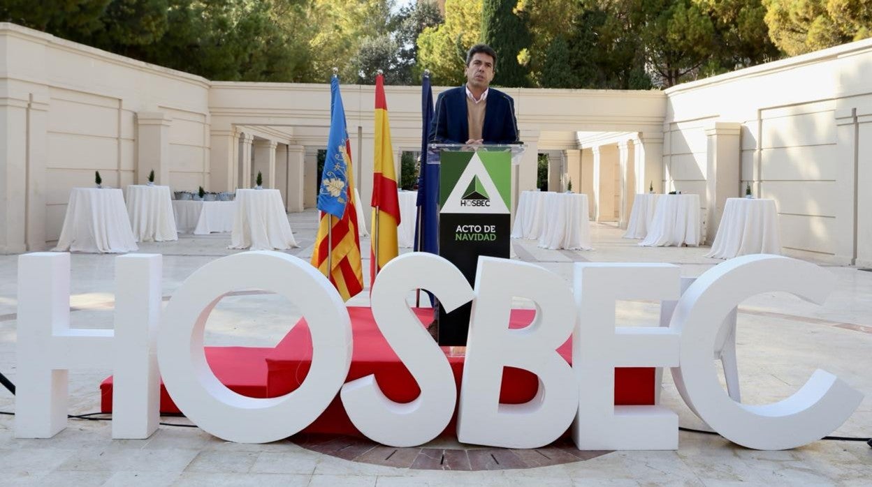 Carlos Mazón, durante su intervención en Benidorm