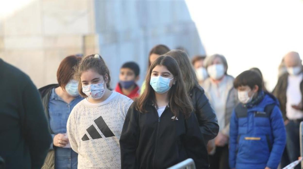 Vacunación de los niños en la Cidade da Cultura