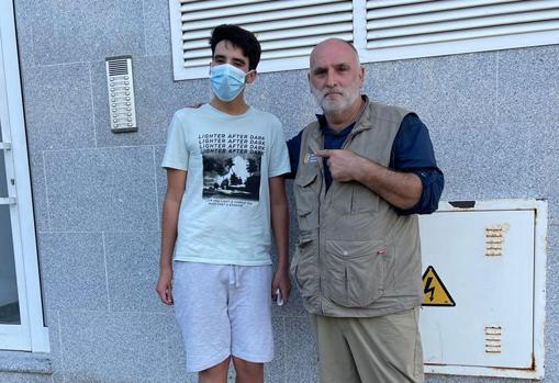 Saúl, junto a José Andrés