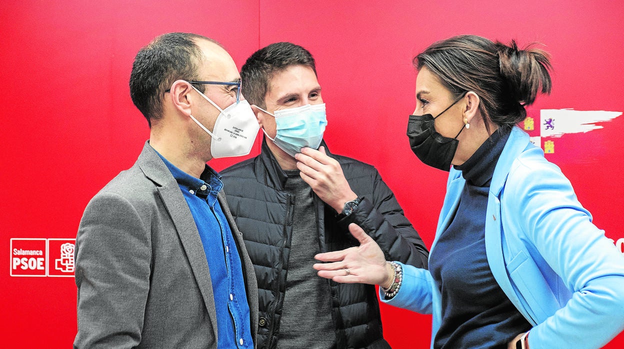 Ana Sánchez, durante su visita ayer a Salamanca