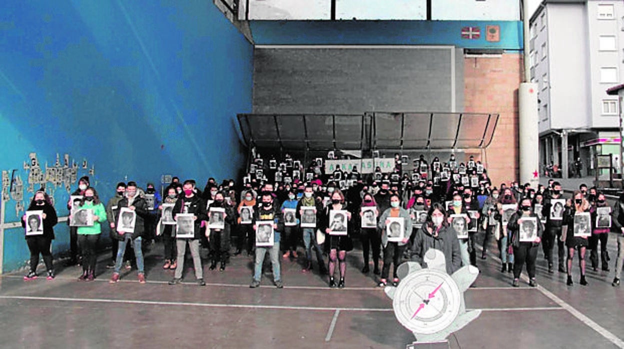 Homenaje a presos etarras en el País Vasco a principios de este año