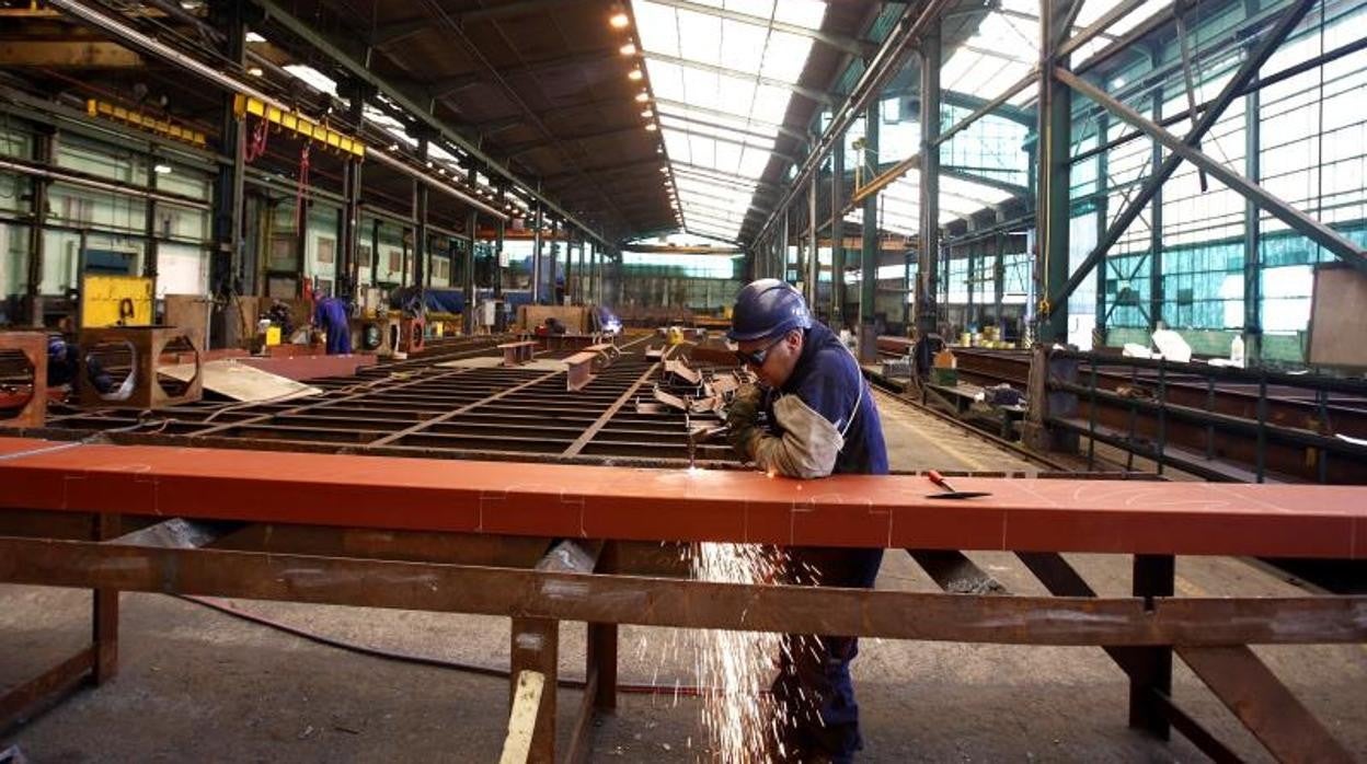 Imagen de archivo de los talleres del astillero vigués, Hijos de J. Barreras