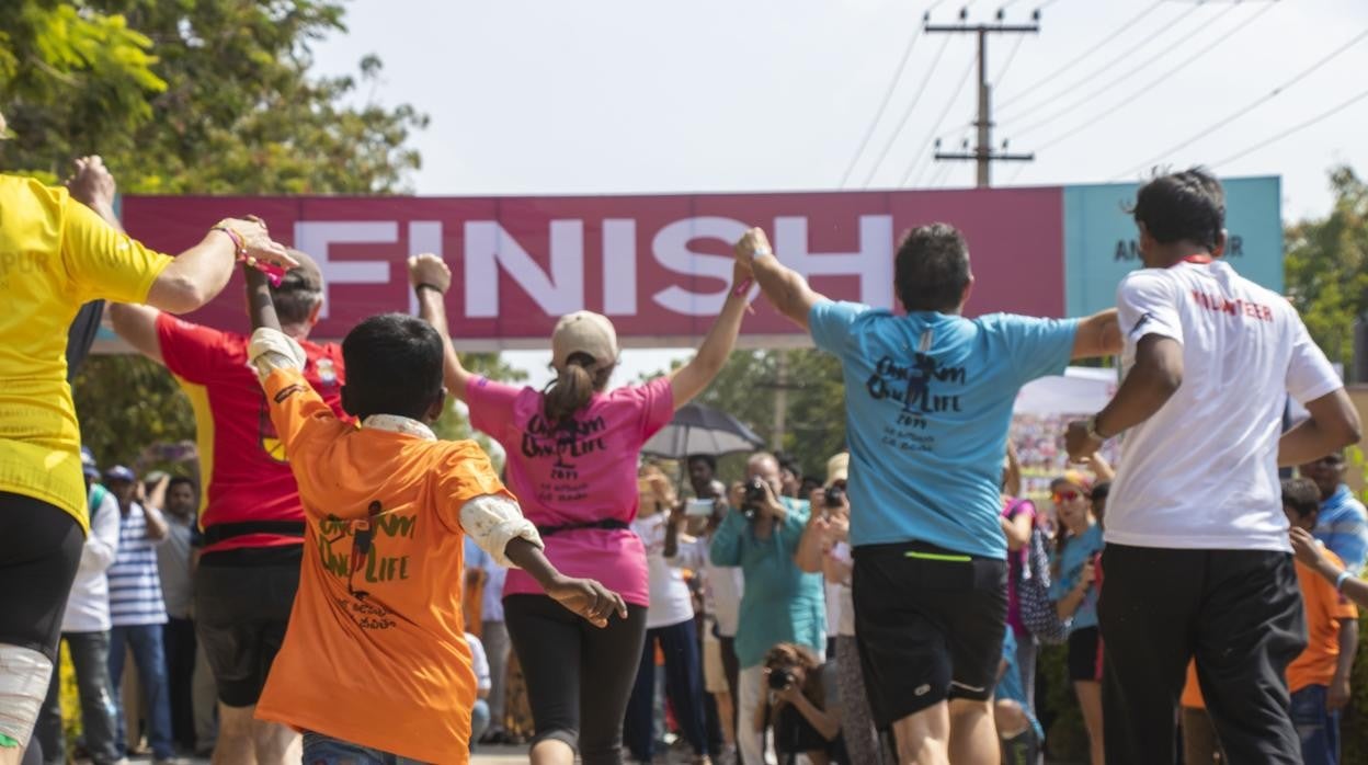 Imagen de archivo tomada durante la carrera Anantapur Ultramaratón