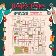 Recorrido de la cabalgata de Reyes de Benetússer (Valencia)