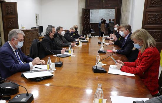 Imagen de la reunión mantenida este miércoles en el Palau de la Generalitat