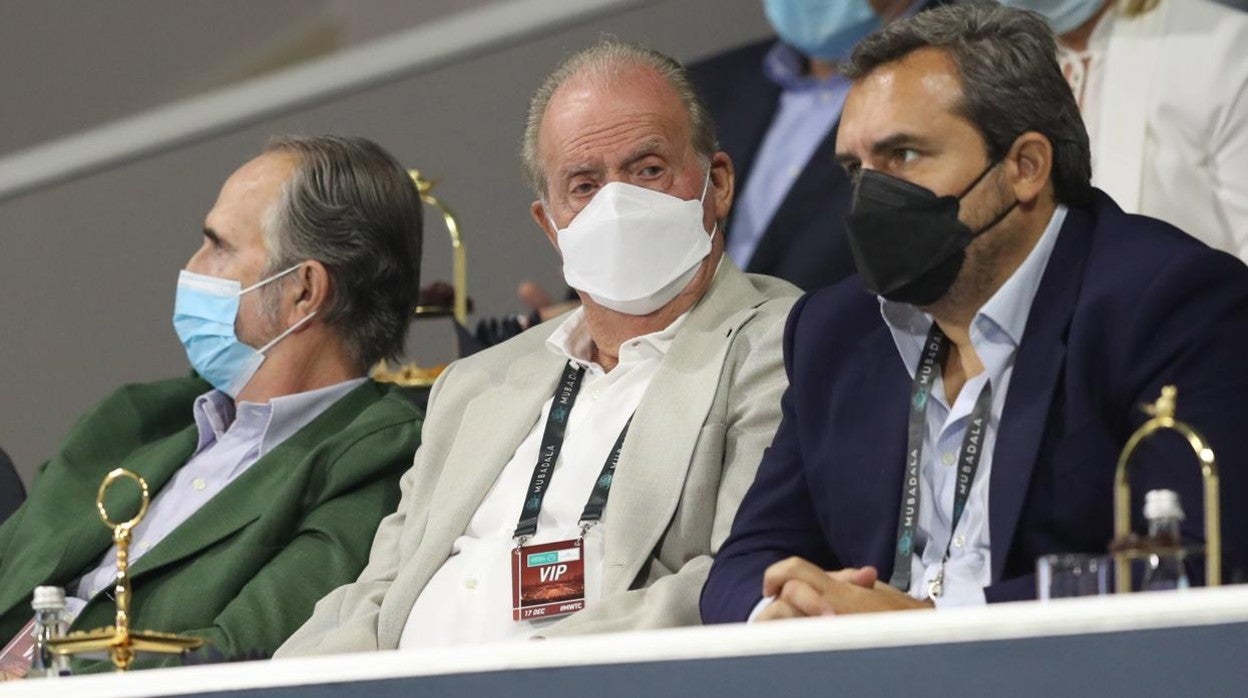 Juan Carlos I presenció el debut de Rafa Nadal en el torneo de Abu Dabi a finales de diciembre pasado