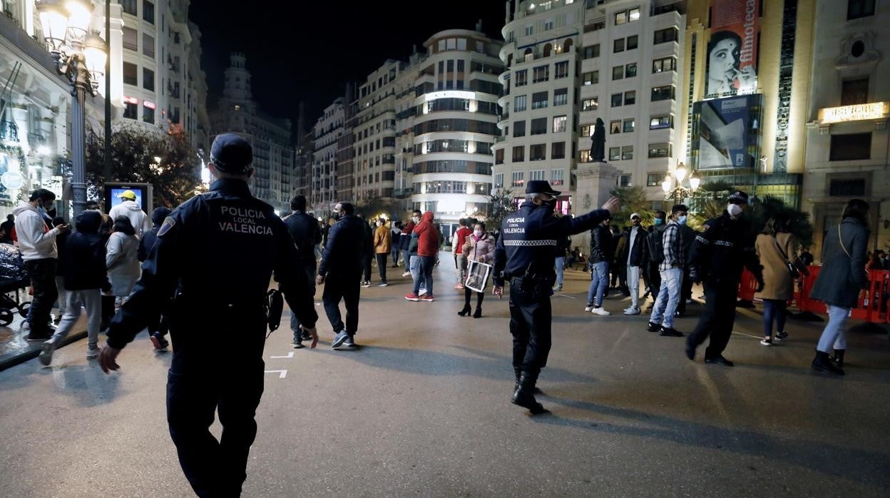 Imagen de archivo de la plaza del Ayuntamiento de Valencia