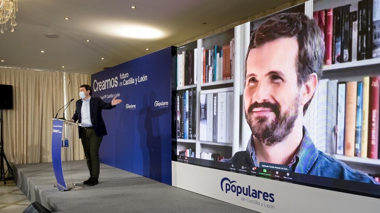 Casado, durante su intervención en la Intermunicipal del PP