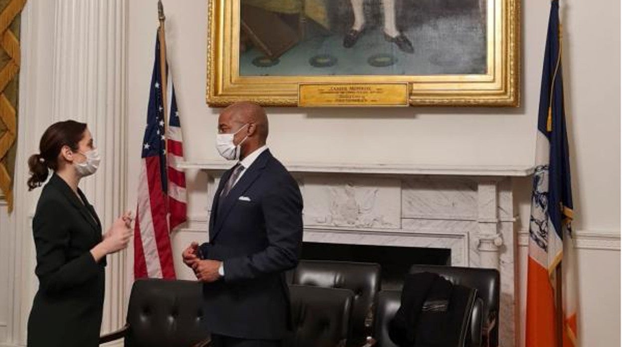 Isabel Díaz Ayuso reunida con el alcalde de Nueva Yor, Eric Adams